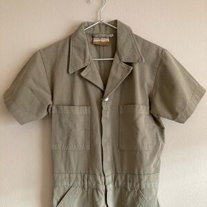 Big Bud Press Short Sleeve Jumpsuit in Khaki Grey